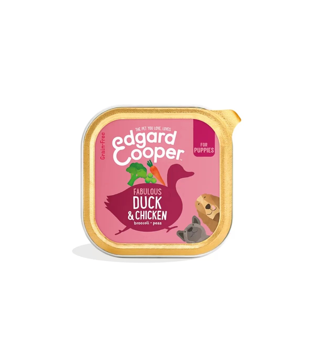 Edgard & Cooper Puppy Anatra E Pollo Senza Cereali Cibo Umido per Cani 150g-7