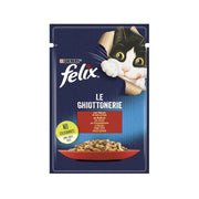 Purina Felix Le Ghiottonerie Gusto Manzo Cibo Umido Gatti Adulti Busta 85g-6