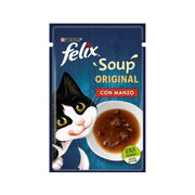 Purina Felix Soup Gusto Manzo Cibo Umido Gatti Adulti Busta 48g-6
