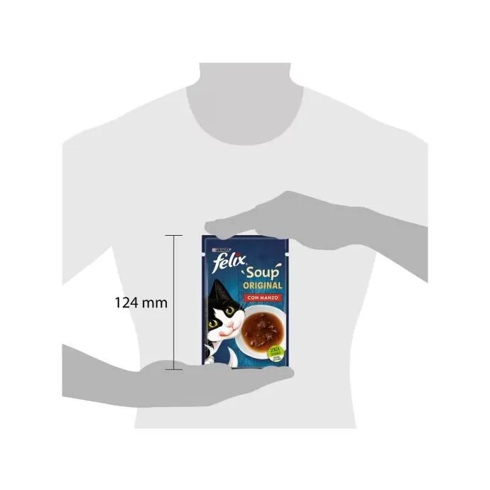Purina Felix Soup Gusto Manzo Cibo Umido Gatti Adulti Busta 48g-5