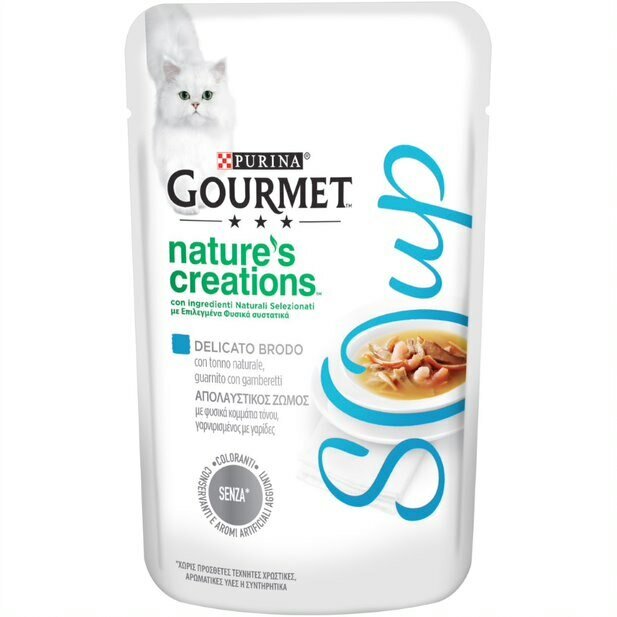 Purina Gourmet Nature's Creations Soup Tonno & Gamberetti 40g-1