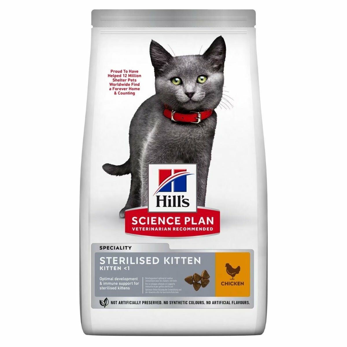 Hill's Science Plan Sterilised Kitten Cibo Secco Con Pollo Per Gattini Sterilizzati Sacco 1,5kg-2
