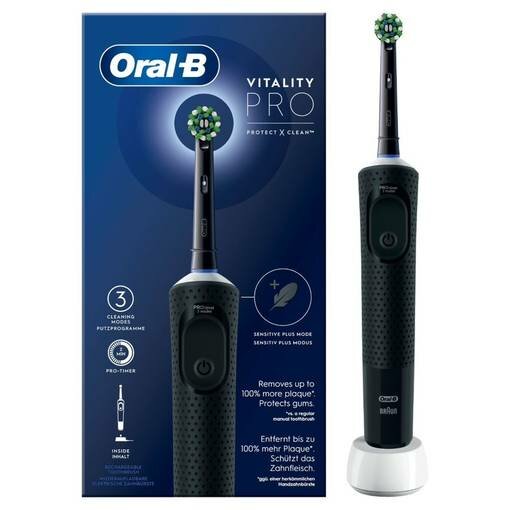 Oral-B Spazzolino Elettrico Ricaricabile Vitality Pro Nero, 1 Testina, 1 Spazzolino-12