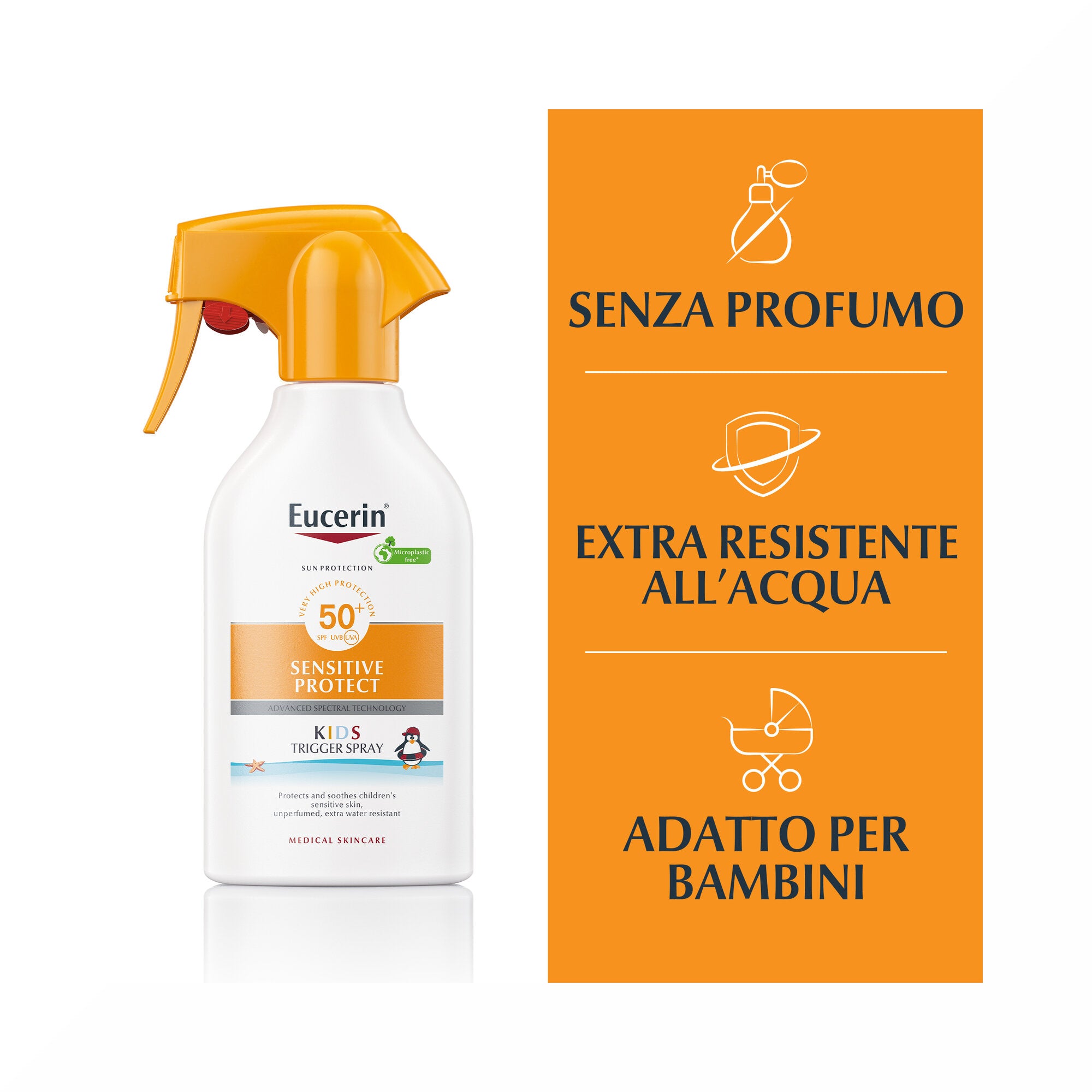 Eucerin Sensitive Protect Kids Sun Spray SPF50+ 250ml Sicuro-3