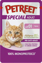 Petreet Monoproteico Tonno Cibo Umido Gatto Adulto Bustina 70g-2