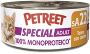 Petreet Monoproteico Tonno Con Carote Cibo Umido Gatto Adulto Barattolo 60g-2