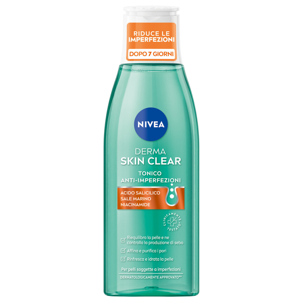 Nivea Derma Skin Clear Tonico Anti-imperfezioni Tonico Viso Per la Cura della Pelle Grassa 200ml-1
