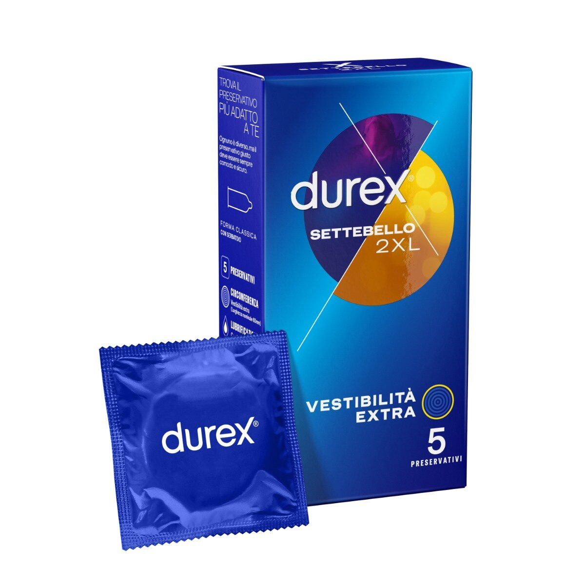 Durex Settebello 2XL Preservativi Extra Large 5 Pezzi-2