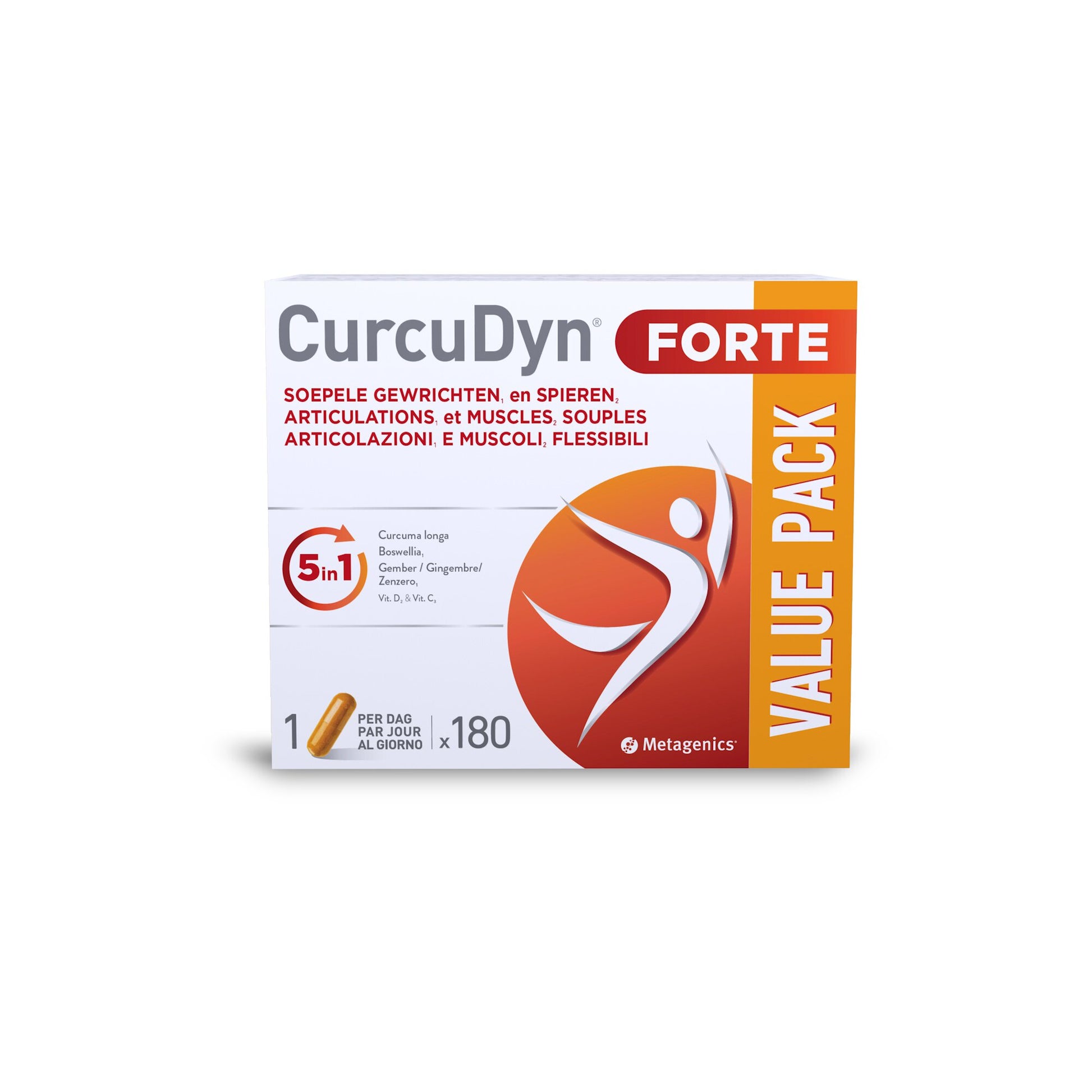Curcudyn Forte per il benessere di articolazioni e ossa 180 capsule-1