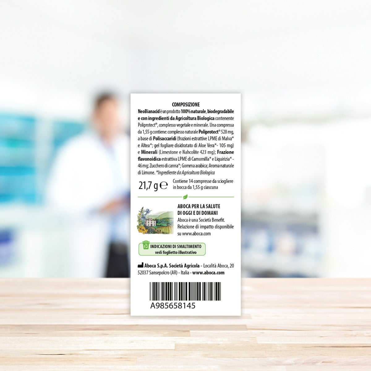 Aboca Neobianacid 14 Compresse Gusto Limone-5