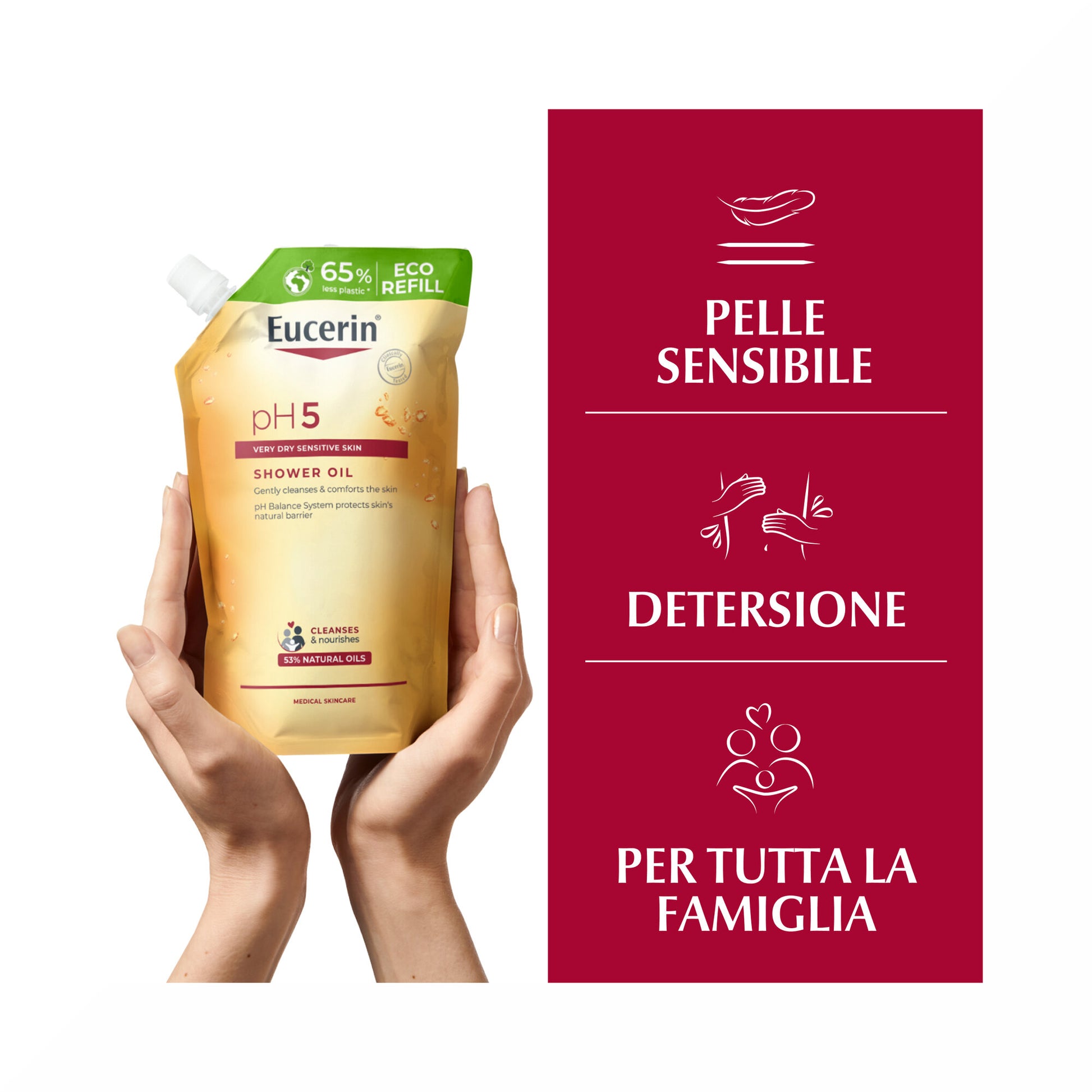 Eucerin pH5 Olio Detergente Doccia Eco Refill 400ml-3