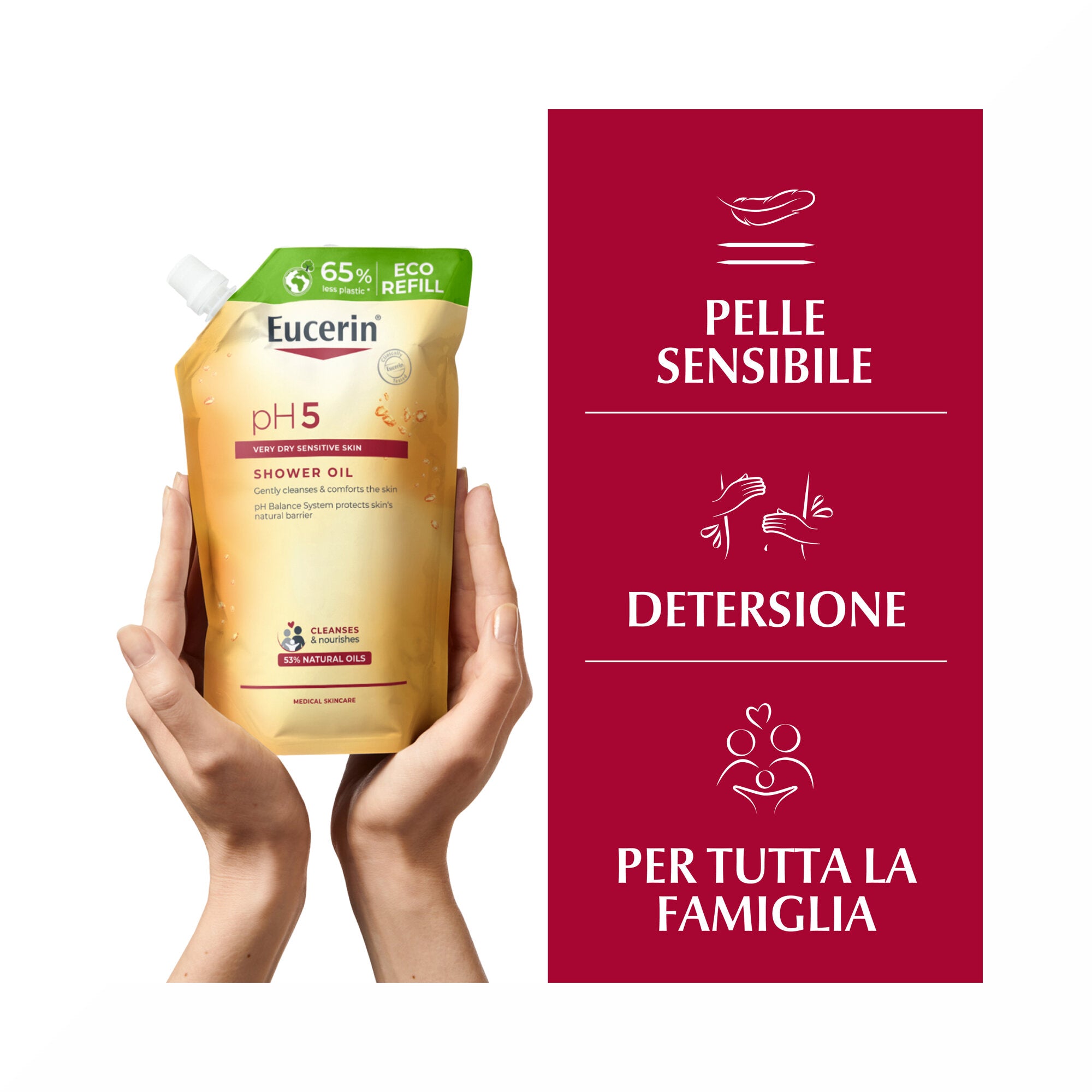 Eucerin pH5 Olio Detergente Doccia Eco Refill 400ml-3