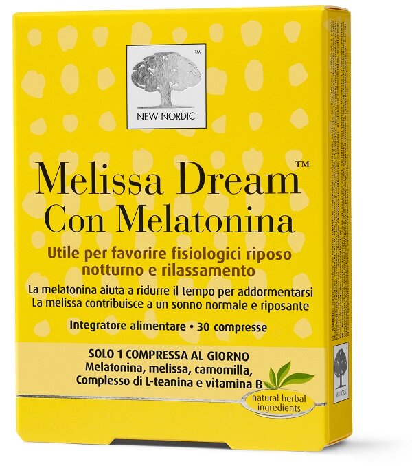 New Nordic Melissa Dream Con Melatonina 30 Compresse-2