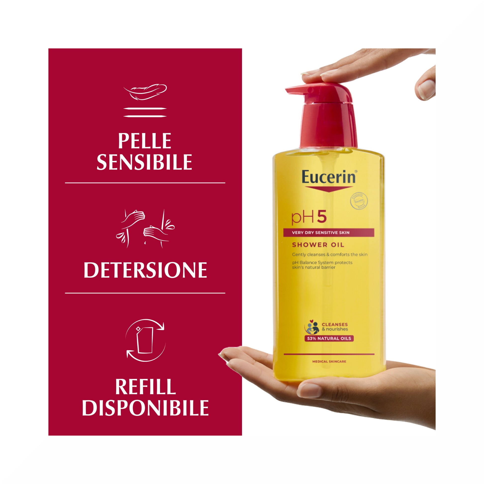 Eucerin PH5 Olio Detergente Doccia 400ml-3