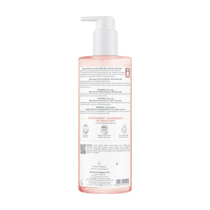 Eau Thermale Avène Xeracalm Nutrition Gel Detergente Pelle Secca 500ml-2