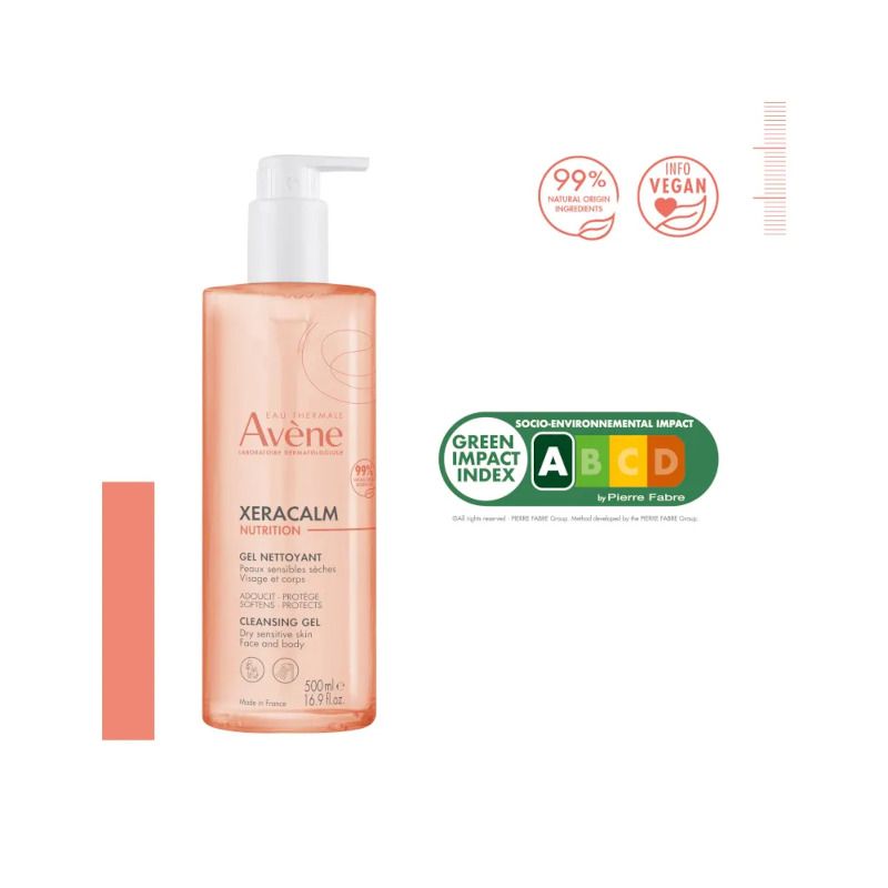 Eau Thermale Avène Xeracalm Nutrition Gel Detergente Pelle Secca 500ml-5