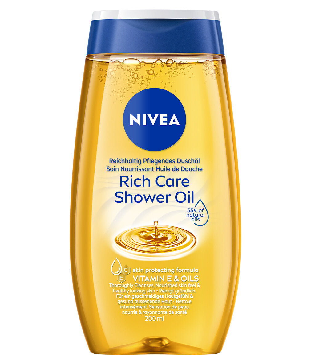 Nivea Olio Doccia Nutrimento Intenso Bagnoschiuma Con Oli Naturali Per Una Pelle Morbida 200ml-1