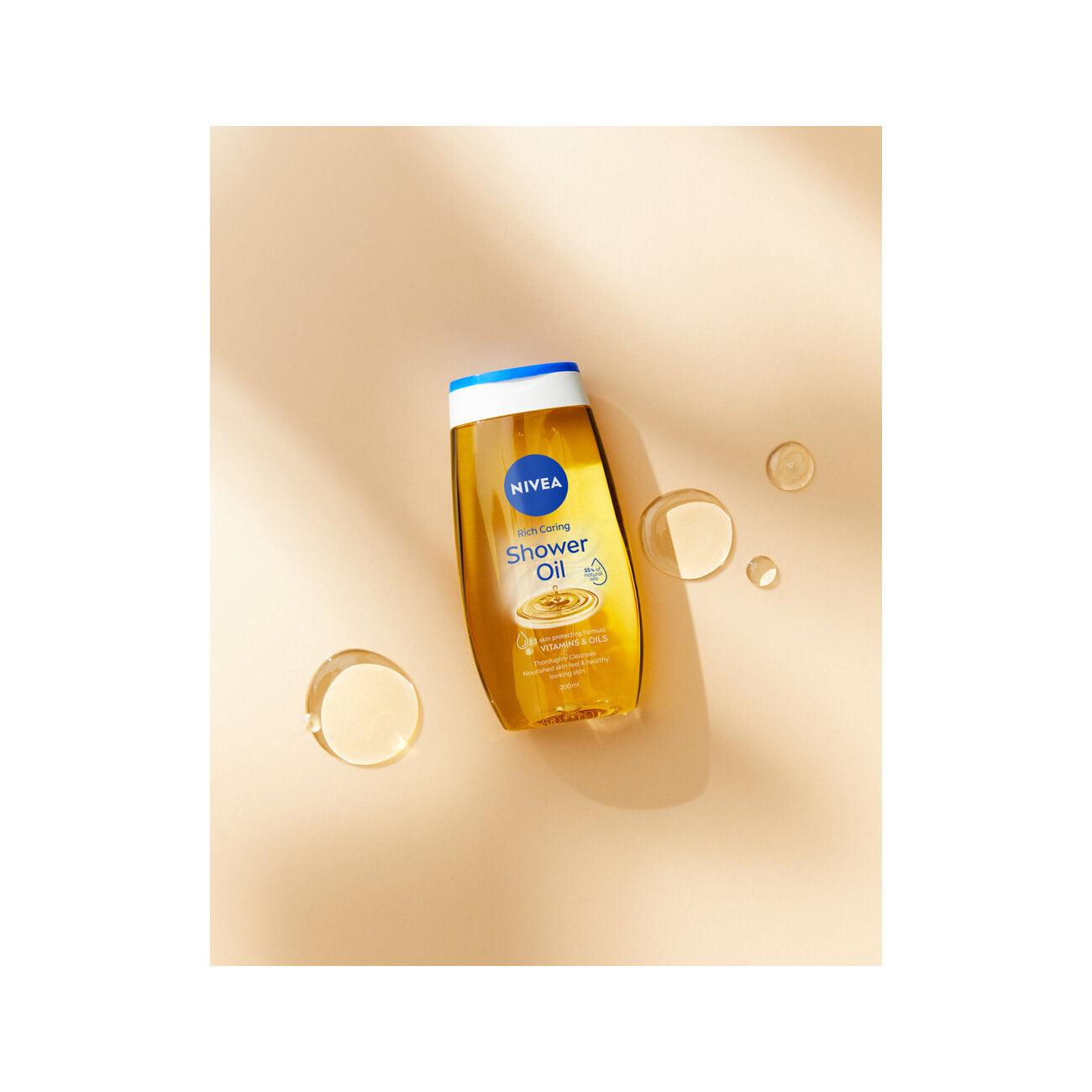 Nivea Olio Doccia Nutrimento Intenso Bagnoschiuma Con Oli Naturali Per Una Pelle Morbida 200ml-4