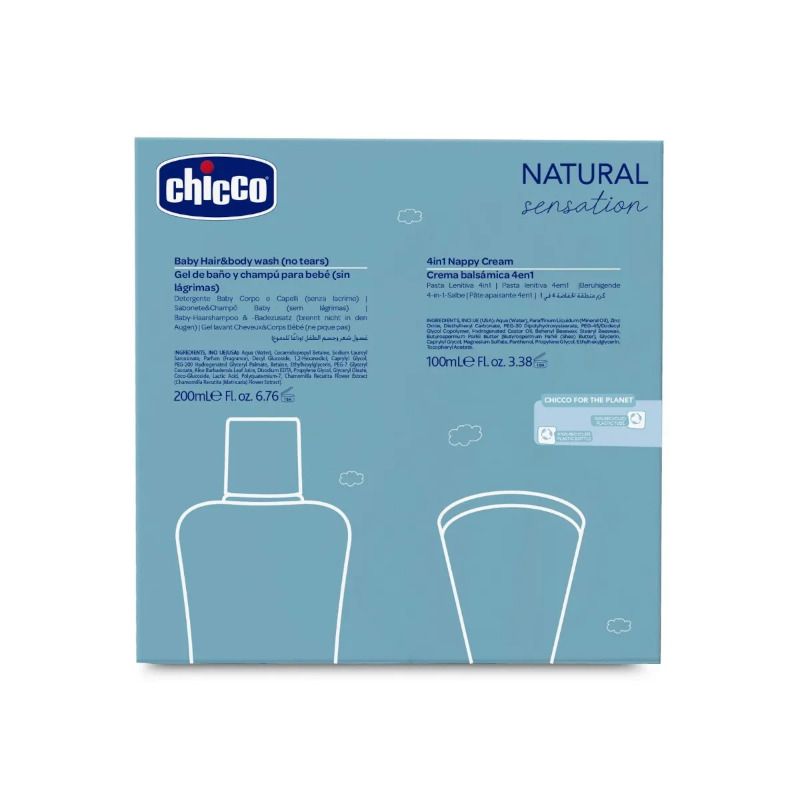Chicco Natural Sensation Set detergente corpo e capelli 200ml + pasta lenitiva 4in1 100ml-2