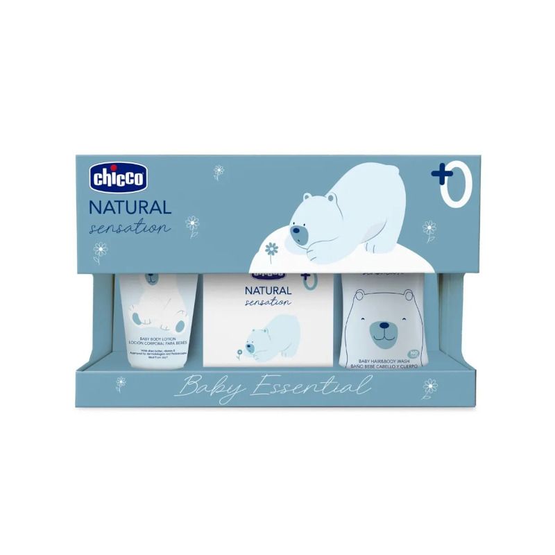 Chicco Natural Sensation Set detergente corpo e capelli 200ml + crema corpo 150ml + acqua profumata-1