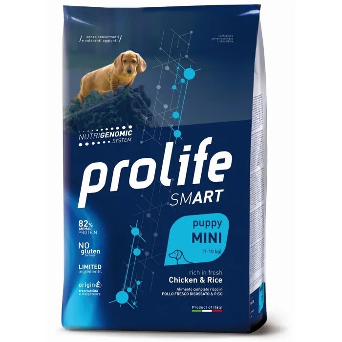 Prolife Dog Smart Chicken & Rice Cibo Secco Per Cani Cuccioli Taglia Piccola Sacco 2 Kg-3
