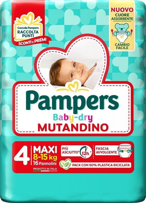Pampers Babydry Mutandino Taglia 4 (8-15 Kg) 16 Pezzi-1