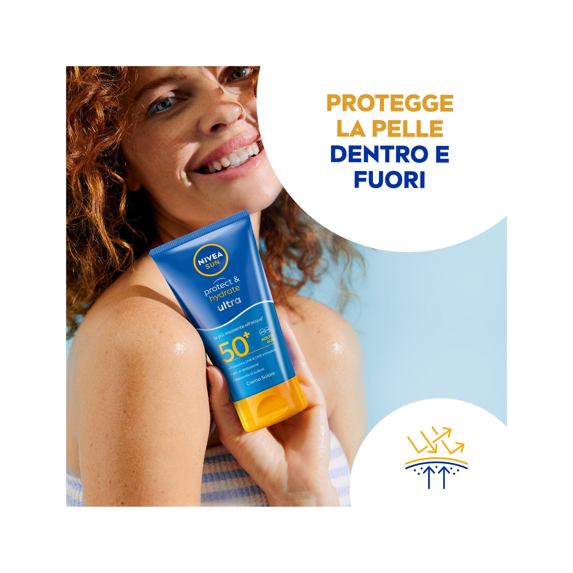 Nivea Sun Latte Solare Protect & Hydrate Ultra Fp50+ 200ml Crema Solare 50 Resistente All'acqua-12
