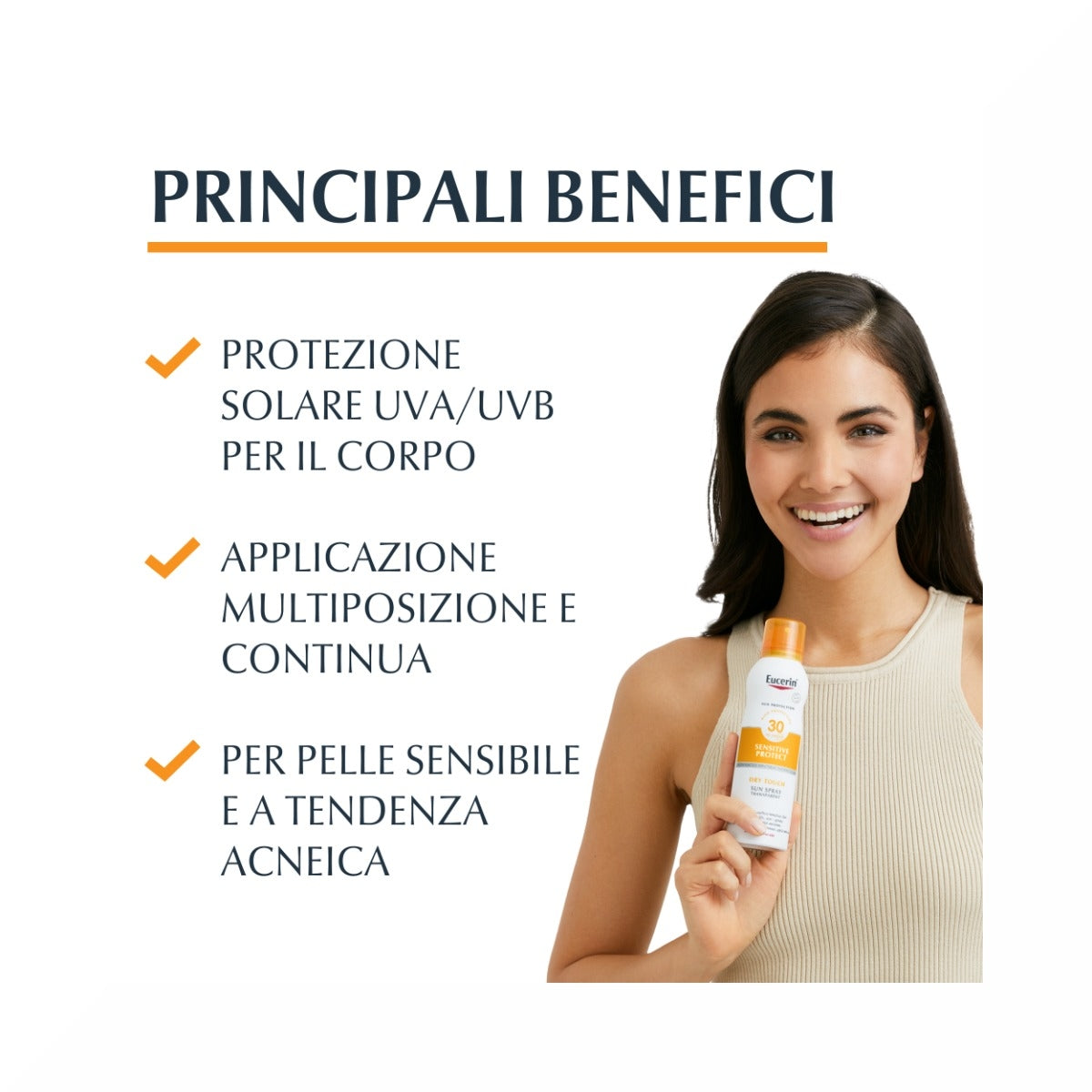 Eucerin Oil Control Sun Spray Dry Touch SPF30 protezione solare tocco secco 200ml-1
