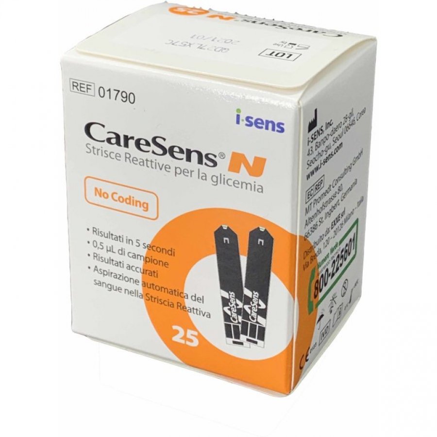 Strisce Misurazione Glicemia Caresens n 25 Pezzi-1