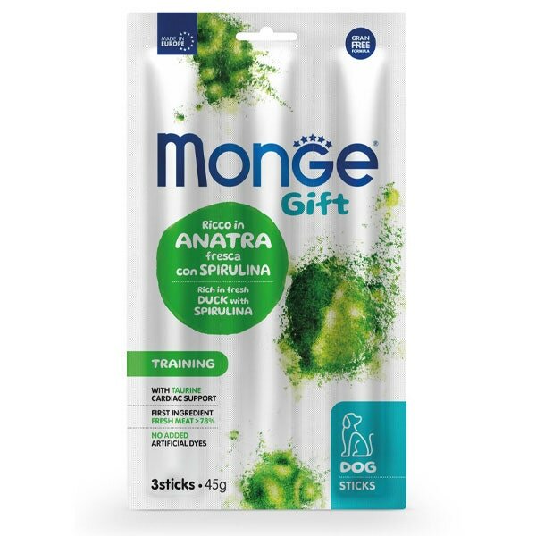 Monge Sticks Training Per Cani Adulti Anatra Fresca Con Spirulina 45g-1