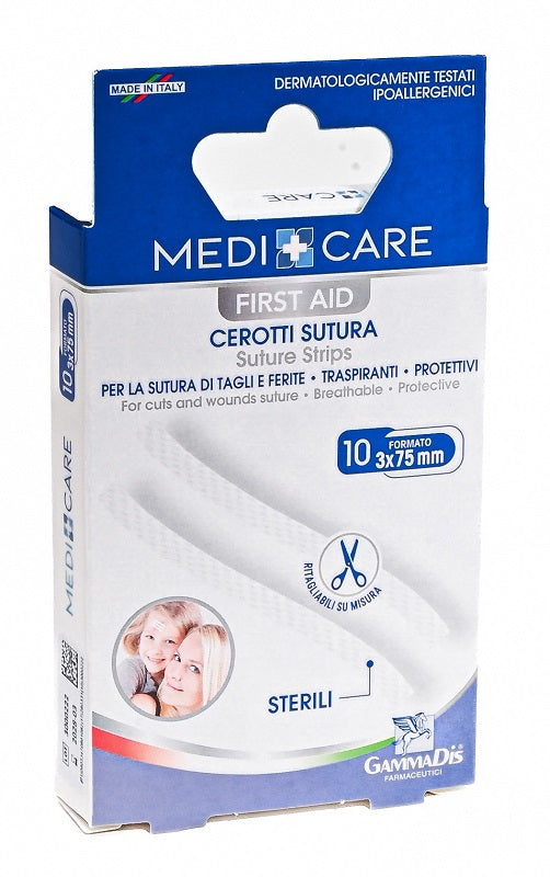 Cerotto Medicare Sutura Sterili 10 Pezzi-0