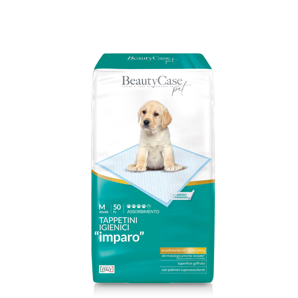 Beautycase Pet Tappettini Imparo 4 Zampine 60x60cm Busta 50 Pezzi-1