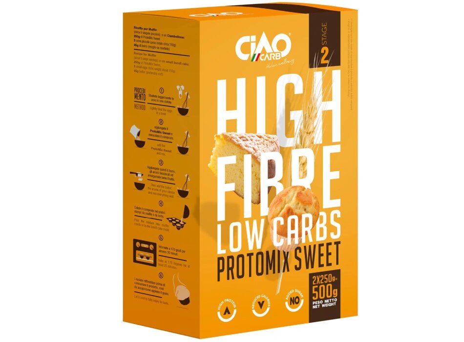 Ciao Carb High Fibre Low Carbs Protomix Sweet 500g-1