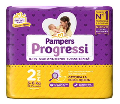 Pampers Progressi Taglia 2 Mini (3-6 kg) 28 Pezzi-1