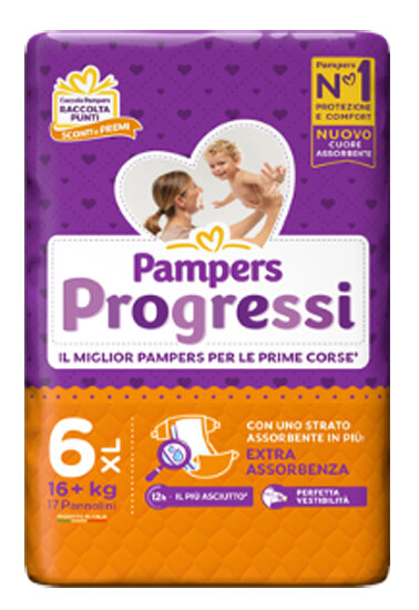 Pampers Progressi Taglia 6 XL (16+ kg) 17 Pezzi-1