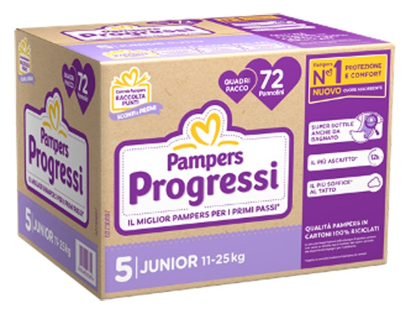 Pampers Quadri Progressi Junior 72 Pezzi-0