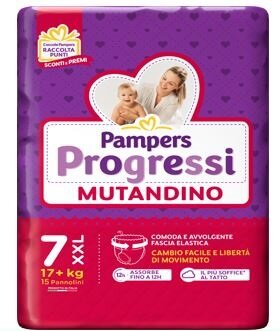 Pampers Progressi Mutandino Taglia 7 Extra Extra Large (17+ kg) 15 Pezzi-1