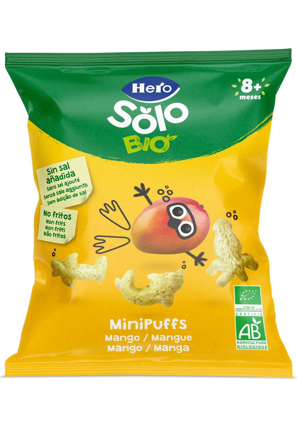 Hero Solo Snack Mini Puffs Mango Biologici 18g-1