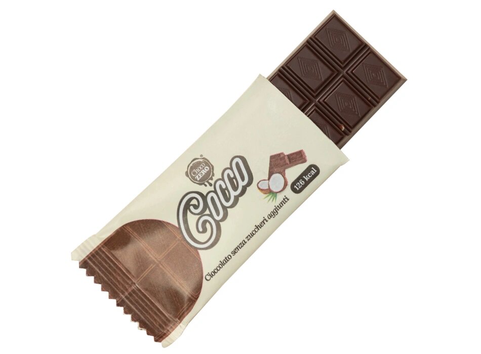 Choco Zero Tavoletta Cioccolato E Cocco Senza Zuccheri Aggiunti 25g-1
