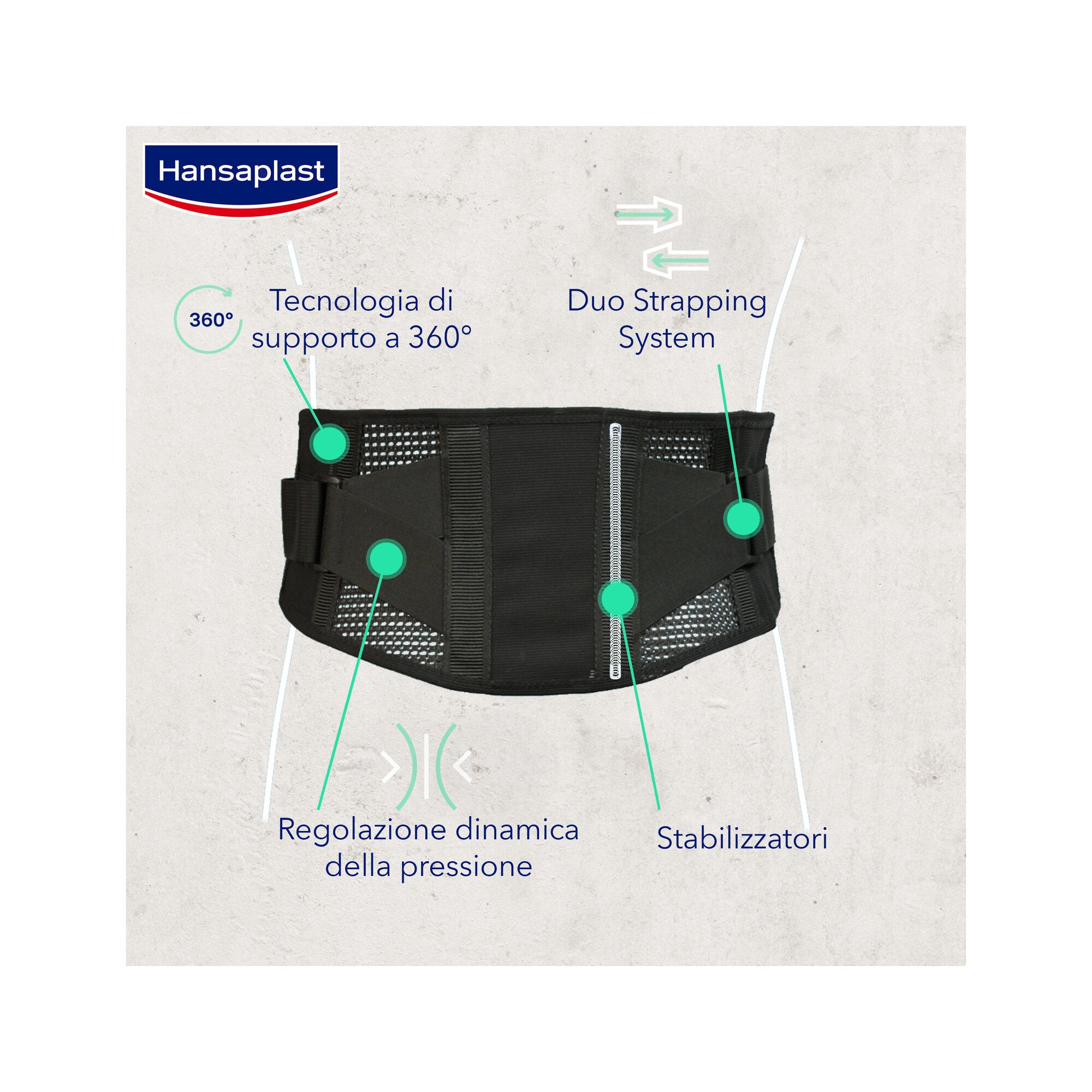 Hansaplast Sport Fascia Lombare Supporto Schiena Protettiva-4