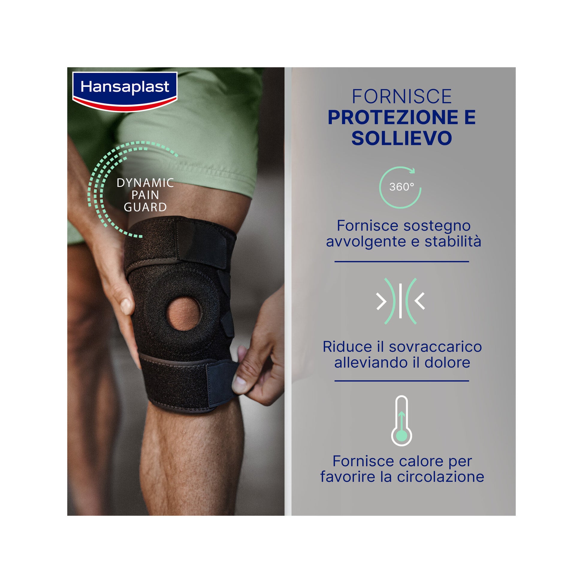 Hansaplast Sport Supporto Ginocchio Tutore Per Protezione E Sollievo Dal Dolore-3