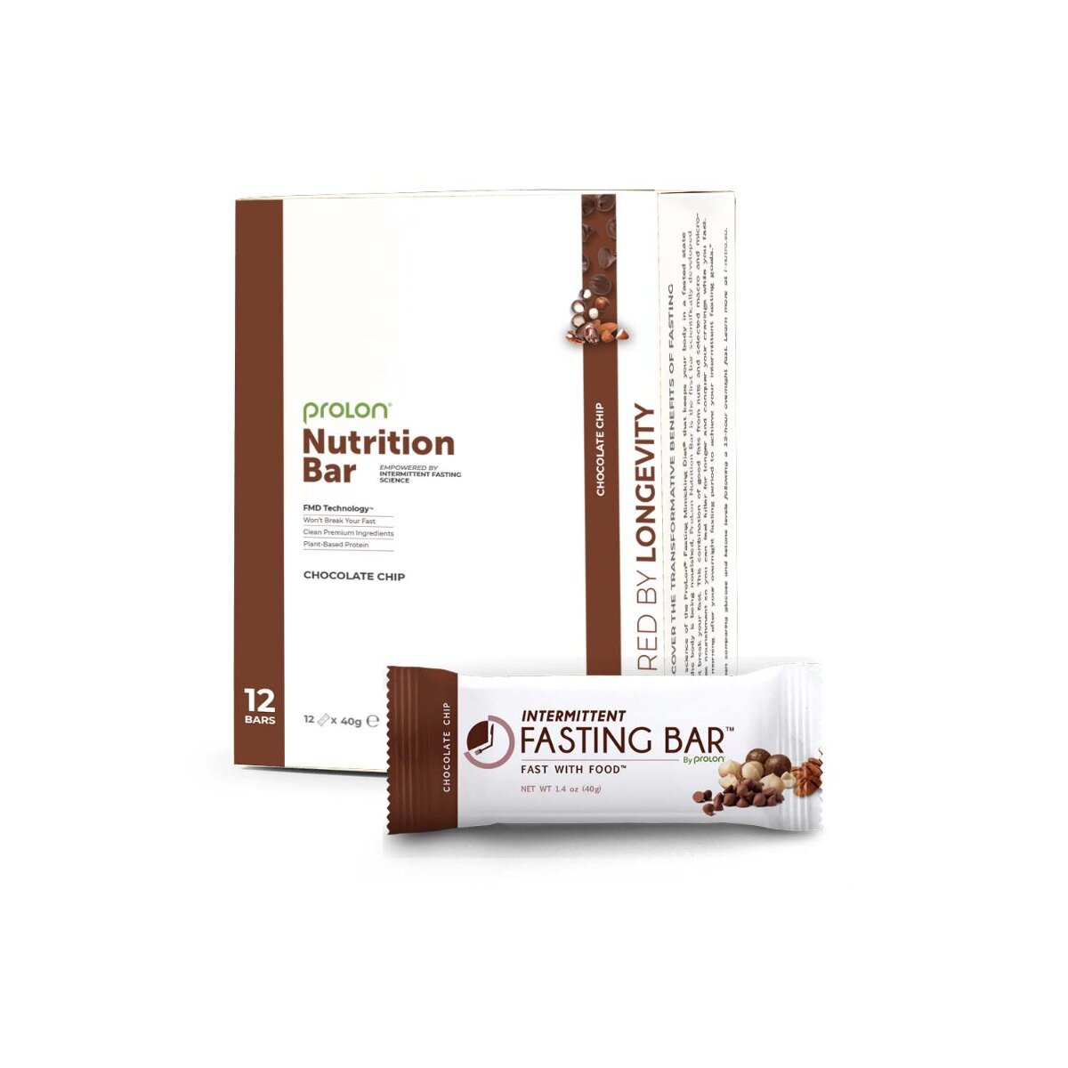 ProLon Nutrition Bar Chocolate Chip Box 12x40g-1