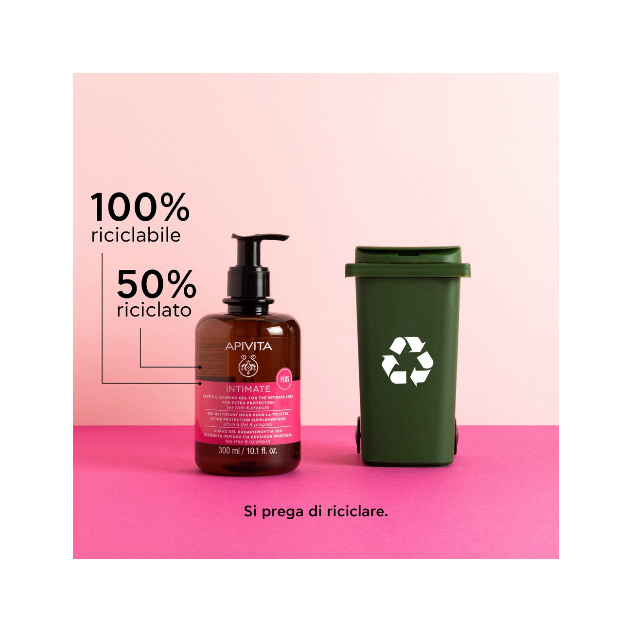 Apivita Intimate Plus Gel Detergente Intimo Extra Protezione 300ml-6