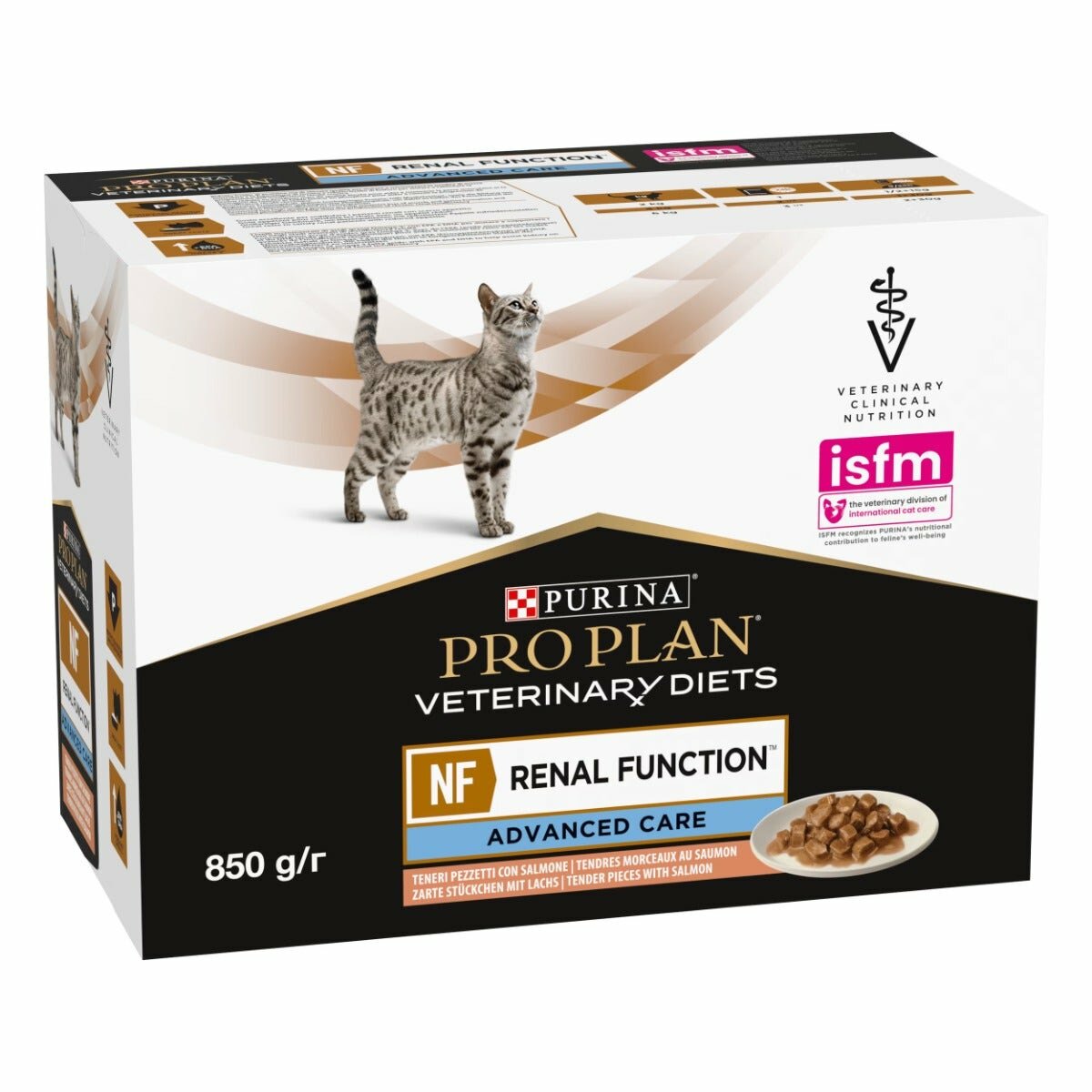Purina Pro Plan Veterinary Diets NF Renal Function St/Ox Cibo Umido Con Salmone Gatti Adulti 10x85 g-2
