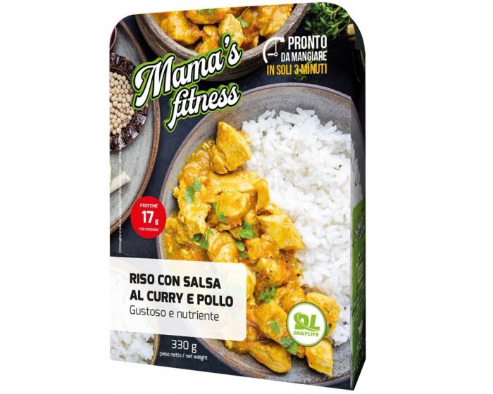 Daily Life Mama's Fitness Riso Con Salsa Al Curry E Pollo 330g-1