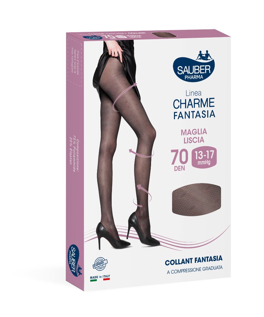 Sauber Linea Charme Fantasia Collant 70 Den Rombi Pois Taglia 3-1