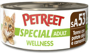 Petreet Wellness Tonno Con Patate Camomilla Cibo Umido Gatto Adulto Barattolo 70g-2
