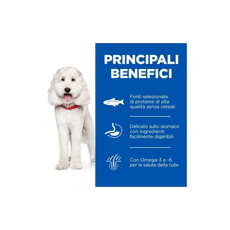 Hill's Science Plan Hypoallergenic Al Salmone Cibo Secco Cani Adulti Taglia Small Sacco 1,5kg-4