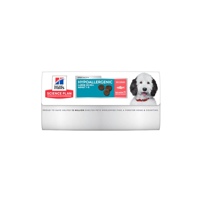 Hill's Science Plan Hypoallergenic Al Salmone Cibo Secco Cani Adulti Taglia Grande Sacco 14kg-3