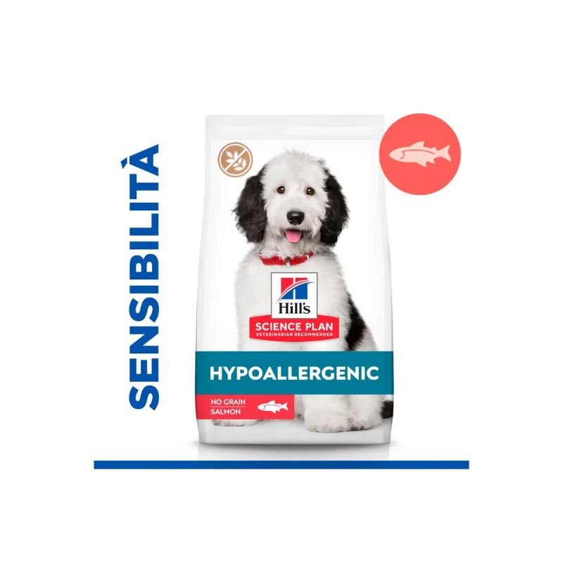 Hill's Science Plan Hypoallergenic Al Salmone Cibo Secco Cani Adulti Taglia Grande Sacco 14kg-5